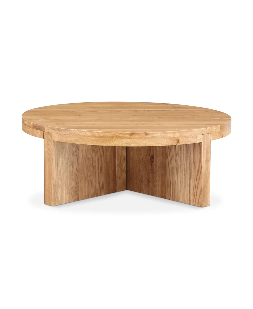 Folke 38" Oak Round Coffee Table