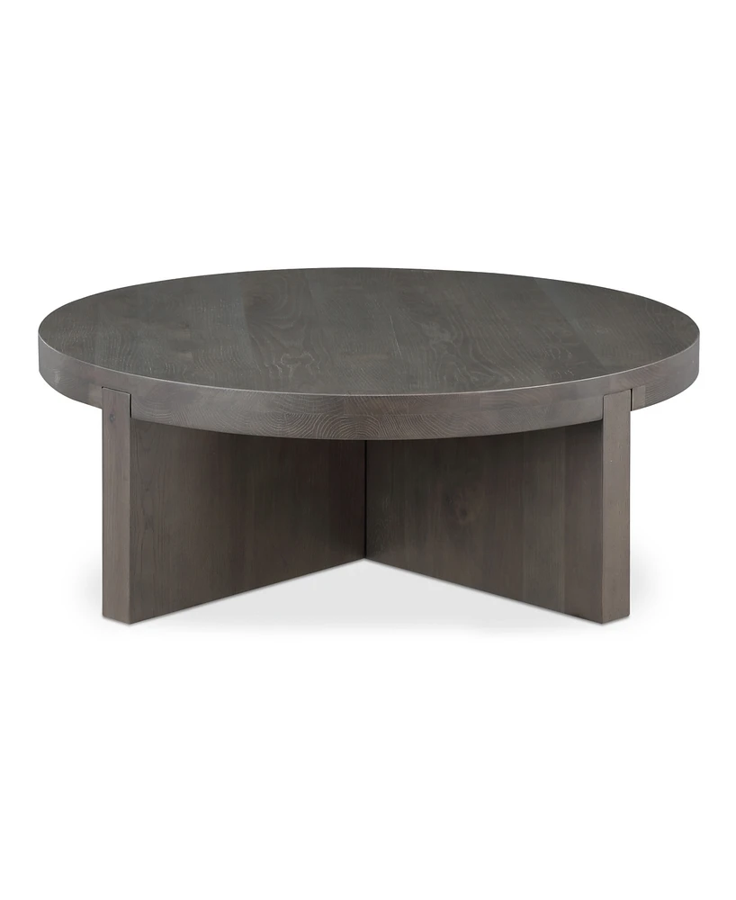 Folke 38" Oak Round Coffee Table