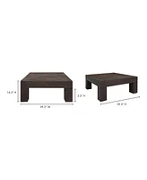 Evander 39.5" Oak Square Coffee Table