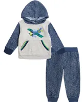 Kids Headquarters Baby Boys Fleece Heather Hoodie and Joggers, 2 Piece Set