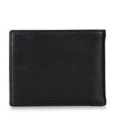 Nautica Men's Enameled Logo Leather Bifold Wallet