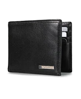 Nautica Men's Enameled Logo Leather Bifold Wallet