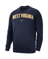 Men's Nike Navy West Virginia Mountaineers Club Fleece Sweatshirt