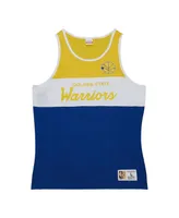 Men's Mitchell & Ness Royal Golden State Warriors Special Script Tank Top