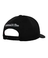 Men's Mitchell & Ness Black Golden State Warriors Mvp Team Script 2.0 Stretch-Snapback Hat