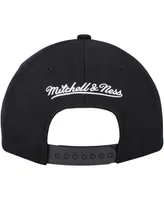 Men's Mitchell & Ness Black Philadelphia 76ers Mvp Team Script 2.0 Stretch-Snapback Hat