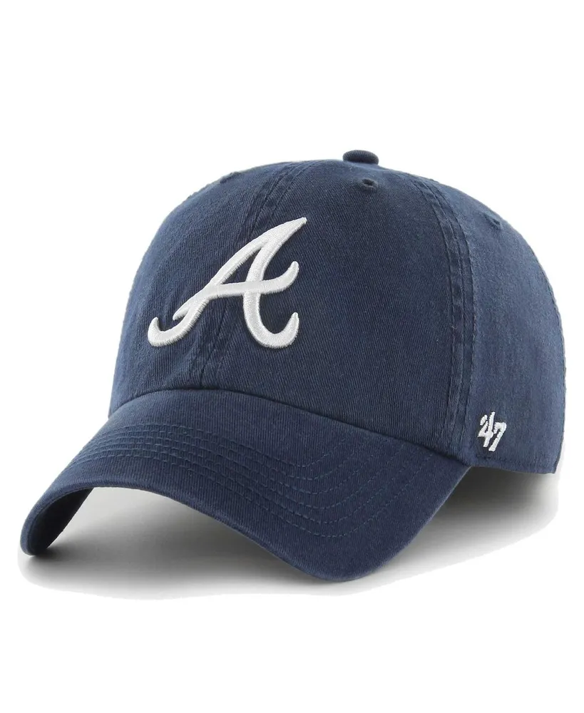 Men's '47 Brand Navy Atlanta Braves Franchise Logo Fitted Hat