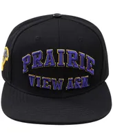 Men's Pro Standard Black Prairie View A&M Panthers Arch Over Logo Evergreen Snapback Hat