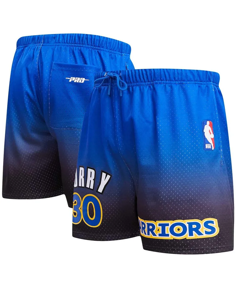 Men's Pro Standard Stephen Curry Royal, Black Golden State Warriors Ombre Name and Number Shorts