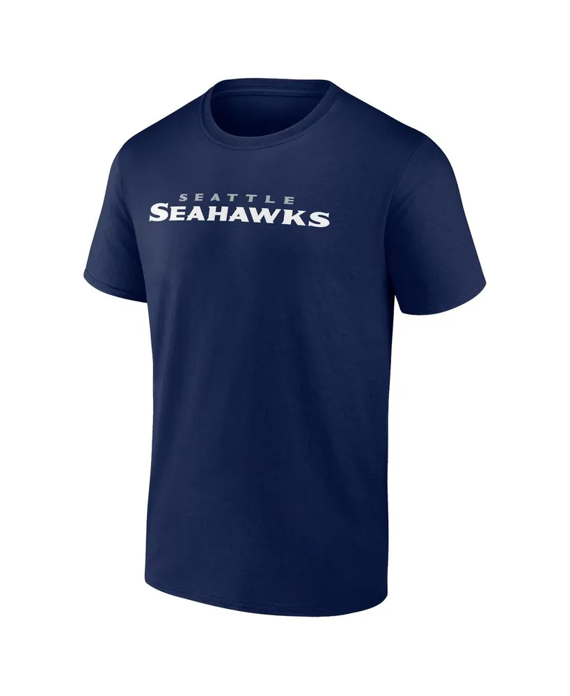 Men's Profile College Navy Seattle Seahawks Big and Tall Two-Sided T-shirt