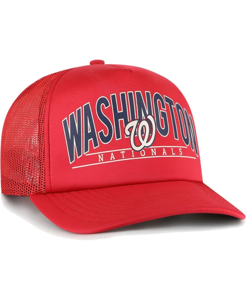 Men's '47 Brand Red Washington Nationals Backhaul Foam Trucker Snapback Hat