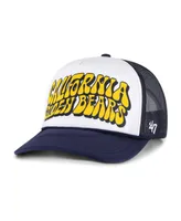 Men's '47 Brand White, Navy Cal Bears Article Foam Front Trucker Hat