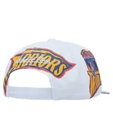 Men's Mitchell & Ness White Golden State Warriors Hardwood Classics In Your Face Deadstock Snapback Hat