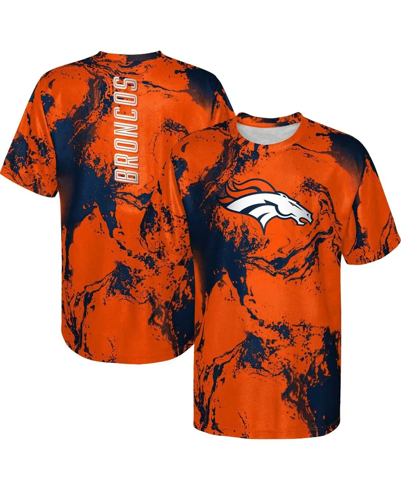 Outerstuff Youth Russell Wilson Orange Denver Broncos Mainliner Player Name & Number T-Shirt