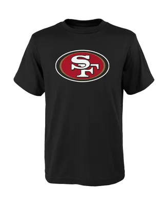 Big Boys Black San Francisco 49ers Primary Logo T-shirt