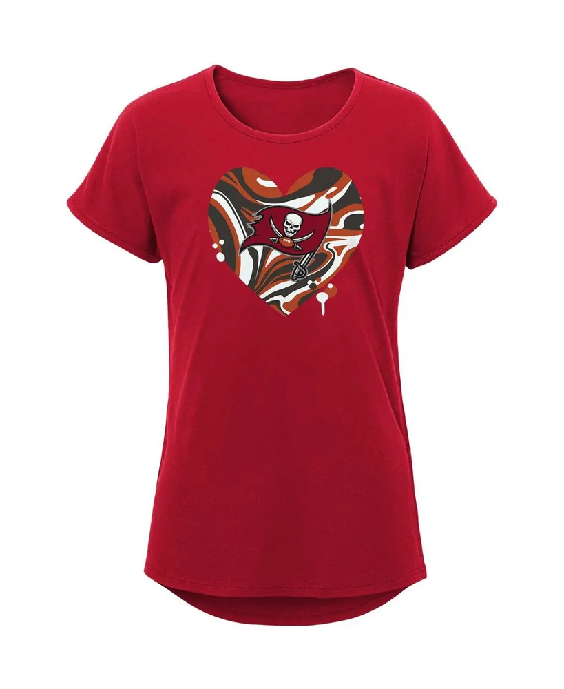 Tampa Bay Buccaneers Girls Youth Playtime Dolman T-Shirt - Pink