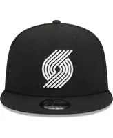 Men's New Era Black Portland Trail Blazers Evergreen 9FIFTY Trucker Snapback Hat