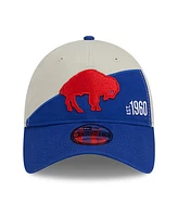 Men's New Era Cream, Royal Buffalo Bills 2023 Sideline Historic 9TWENTY Adjustable Hat