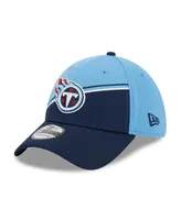 Men's New Era Light Blue, Navy Tennessee Titans 2023 Sideline 39THIRTY Flex Hat