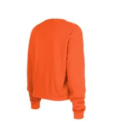 Women's New Era Orange Cincinnati Bengals Thermal Crop Long Sleeve T-shirt