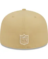 Men's New Era Khaki New York Giants Raffia Front 59FIFTY Fitted Hat