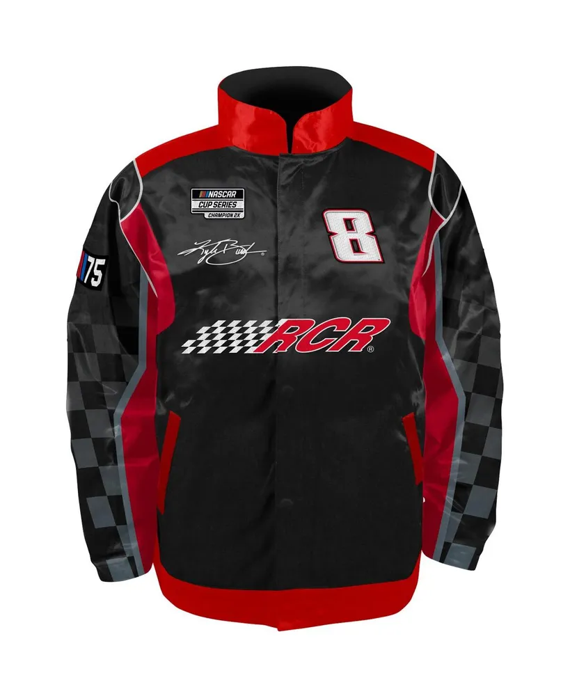 Men's Richard Childress Racing Team Collection Black, Red Kyle Busch Nylon Uniform Full-Snap Jacket