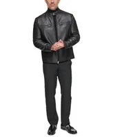 Marc New York Men's Bantam Racer Style Lamb Leather Jacket