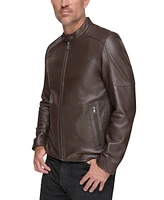 Marc New York Men's Viceroy Sleek Leather Racer Jacket