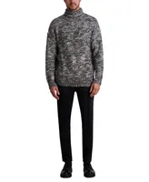 Karl Lagerfeld Paris White Label Men's Oversized Marled Turtleneck Sweater