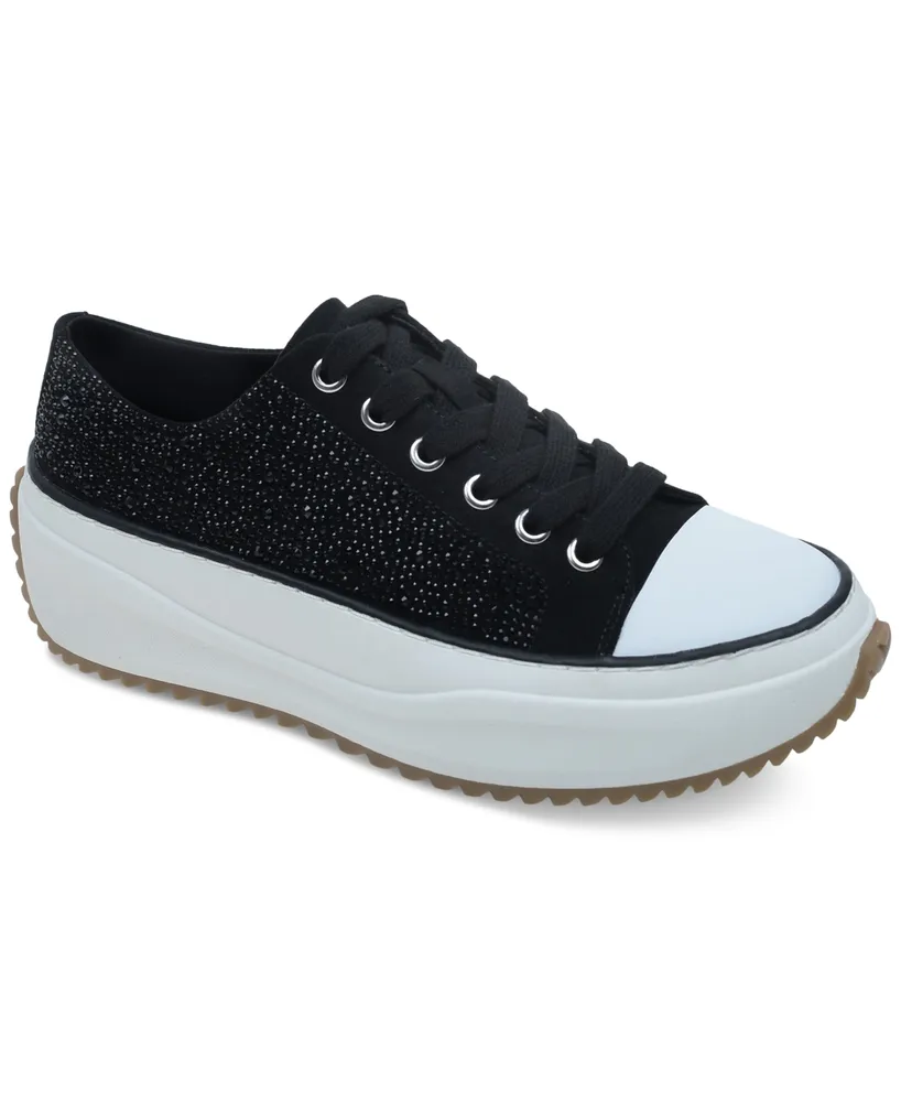 Wild Pair Highfive Bling Lace-Up Low-Top Sneakers, Created for Macy's