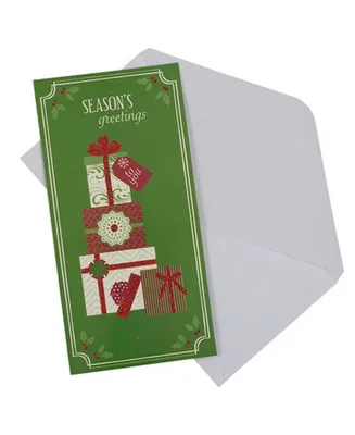 Jam Paper Christmas Money Cards Matching Envelopes Set - 6 Per Pack