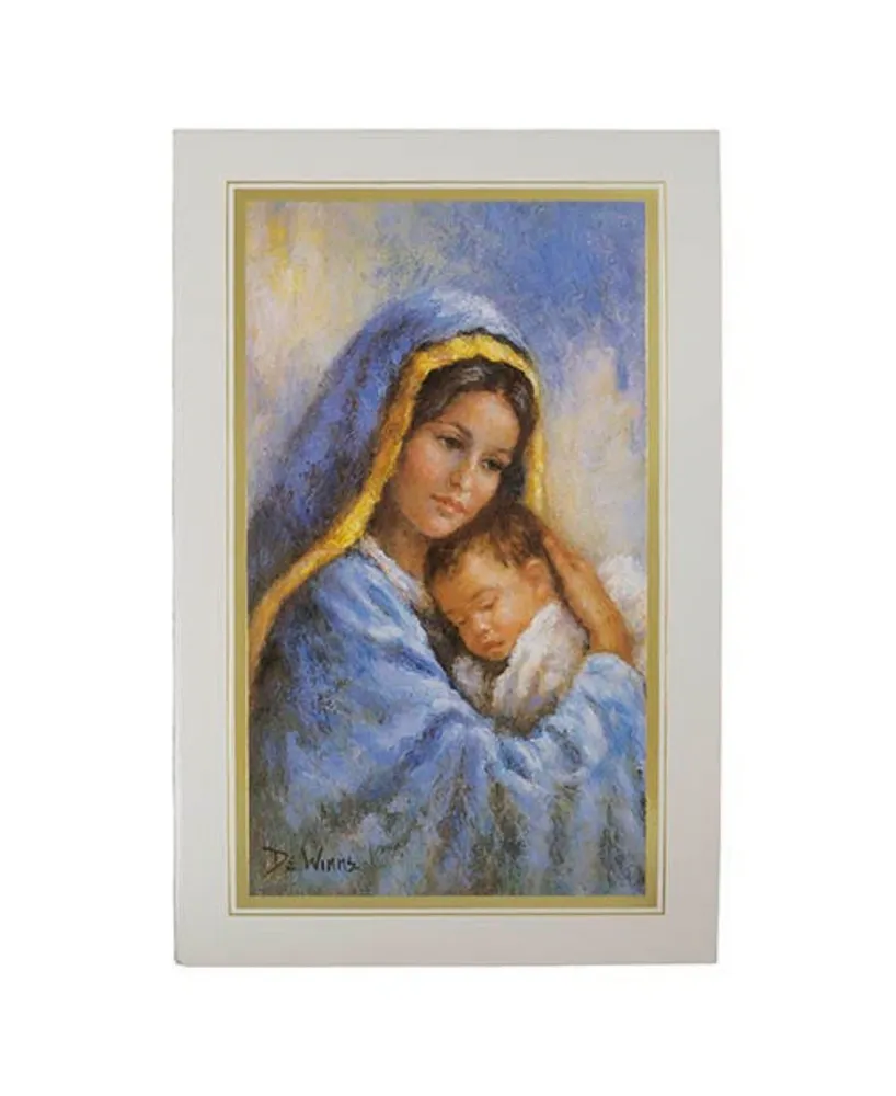 Jam Paper Christmas Cards Matching Envelopes Set - Modern Virgin Mary - 10 Per Pack