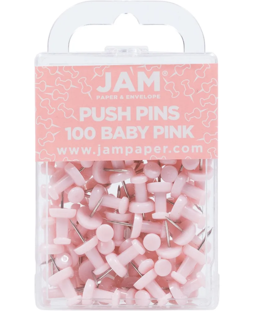 Jam Paper Colorful Push Pins - Pushpins - 100 Per Pack