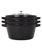 Staub Cast Iron 4 Piece Stackable Set