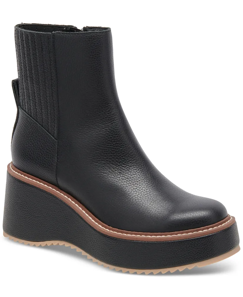 Dolce Vita Women's Hilde Gore Lug-Sole Wedge Booties