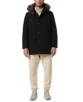 Marc New York Men's Dawson Hooded Parka with Faux-Leather & Faux-Fur Trim