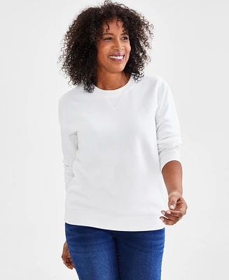 Style & Co Women's Long-Sleeve Crewneck Sweatshirt, Created for Macy's
