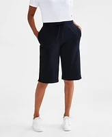 Style & Co Women's Mid Rise Sweatpant Bermuda Shorts, Created for Macy's