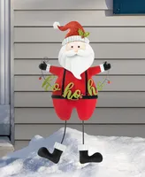 Glitzhome 36" H Metal Santa Hohoho Yard Stake