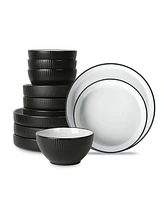 Christian Siriano Larosso Full 12 Pc. Dinnerware Set, Service for 4