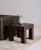 Evander 22" Oak Square Side Table
