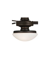 60" Turbina Dc Modern Outdoor 3 Blade Ceiling Fan with Led Light Remote Control Oil Rubbed Bronze Opal Glass Damp Rated for Patio Exterior House