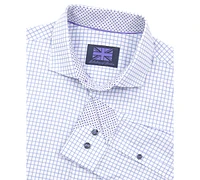 Michelsons of London Men's Regular-Fit Mini-Check Dress Shirt