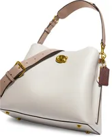 Coach Pebble Leather Willow Shoulder Bag with Convertible Straps