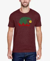 La Pop Art Men's Christmas Elf Hat Premium Blend Word T-shirt