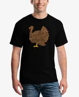 La Pop Art Men's Thanksgiving Printed Word T-shirt