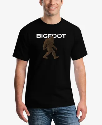 La Pop Art Men's Bigfoot Printed Word T-shirt