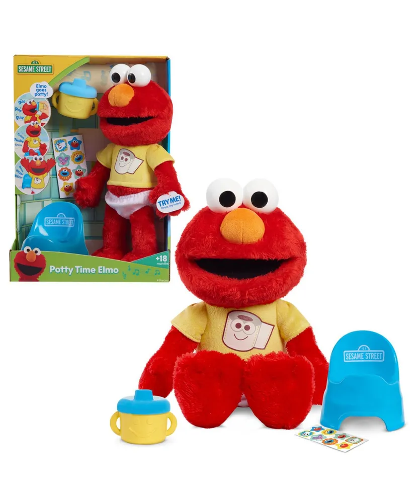 Sesame Street Potty Time Elmo 12" Plush Stuffed Animal, Sounds and Phrases, Potty Training Tool