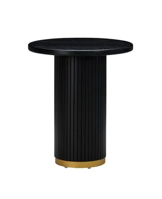 Tov Furniture 1 Piece Oak Brass Accent Entry Table