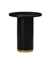 Tov Furniture 1 Piece Oak Brass Accent Entry Table